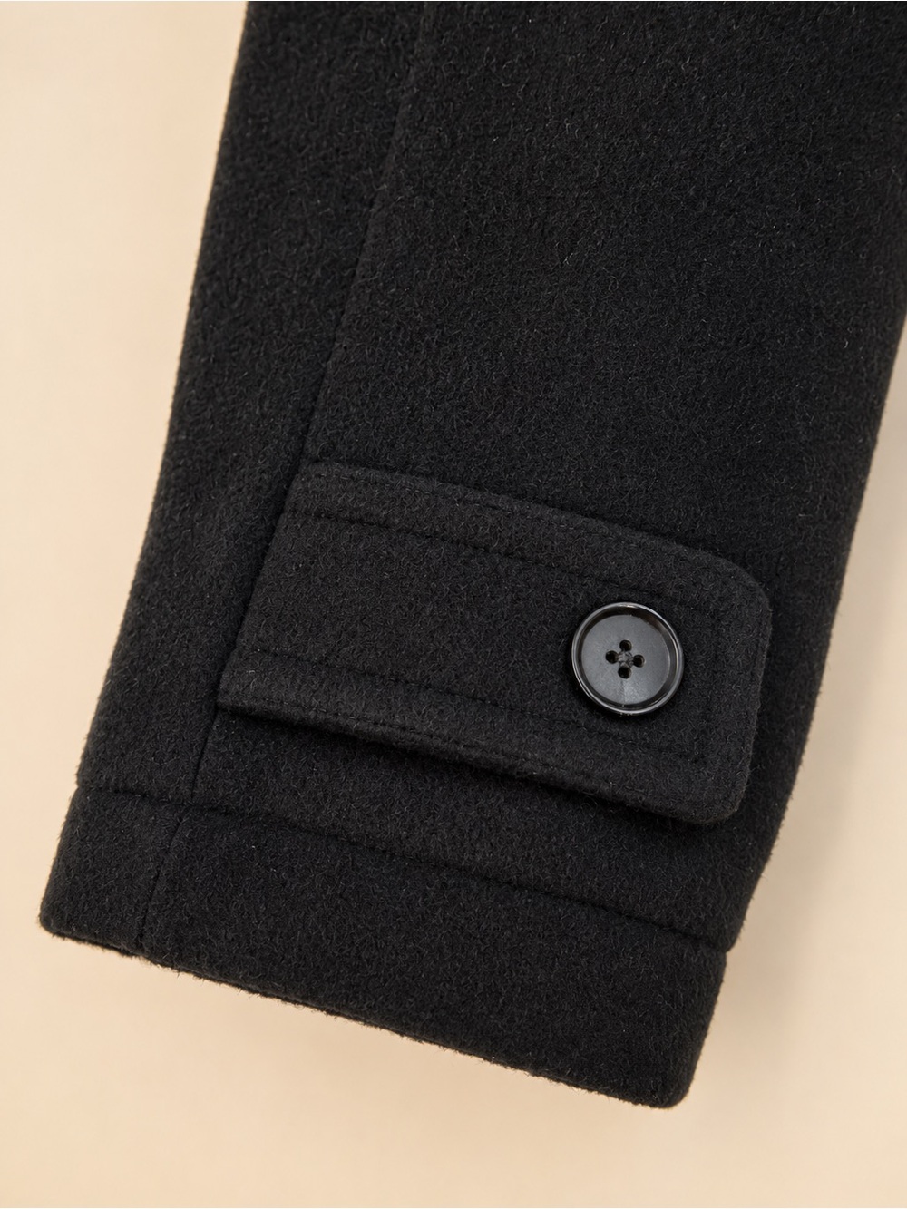 NWT Quince Wool Cashmere Peacoat Black XL Double Breasted Winter Coat Men - Picture 5 of 8